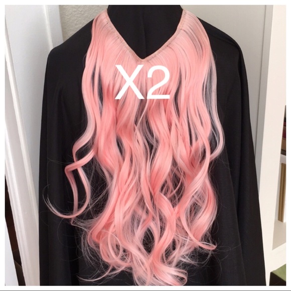 ⚡️Flash Sale⚡️Hidden Halo Pink Extension Curly 18” - Picture 1 of 1